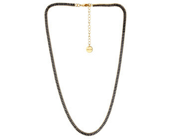 Naszyjnik z mosiądzu pozłacany z cyrkoniami