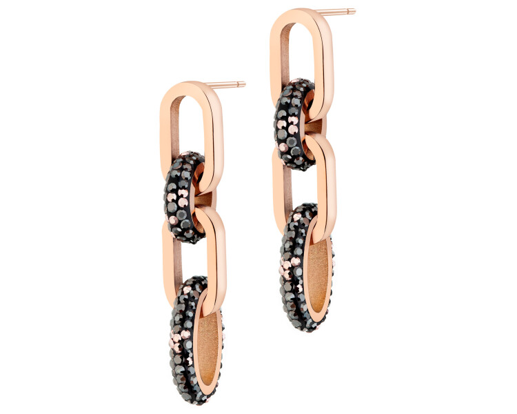 Kolczyki ze stali szlachetnej z markasytami