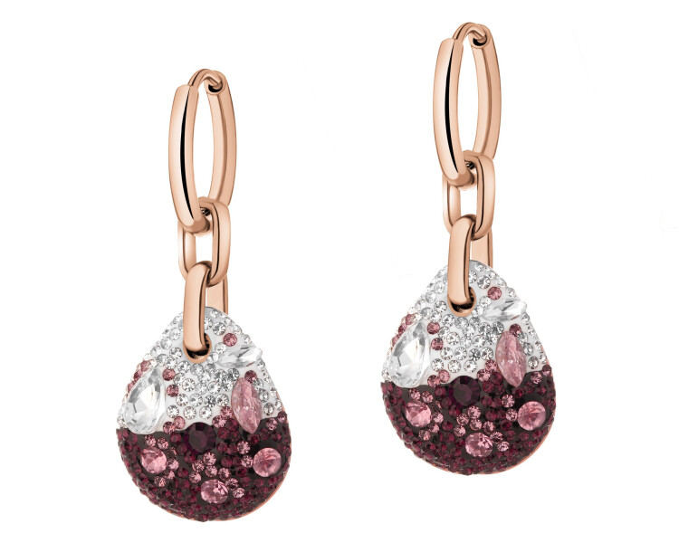 Kolczyki ze stali szlachetnej z kryształami