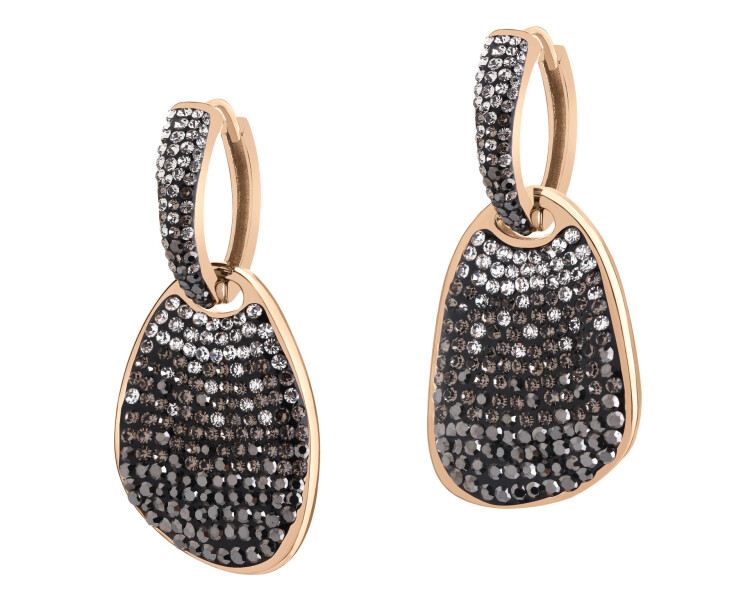 Kolczyki ze stali szlachetnej z kryształami