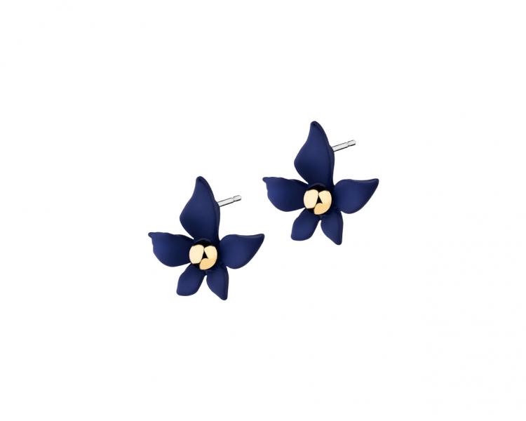 Kolczyki pozłacane - kwiaty