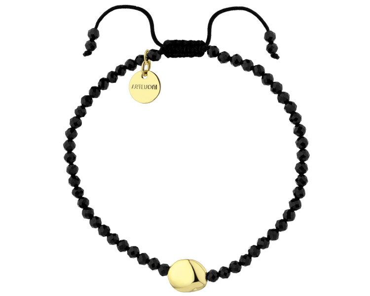 Bransoletka z mosiądzu pozłacana ze spinelami