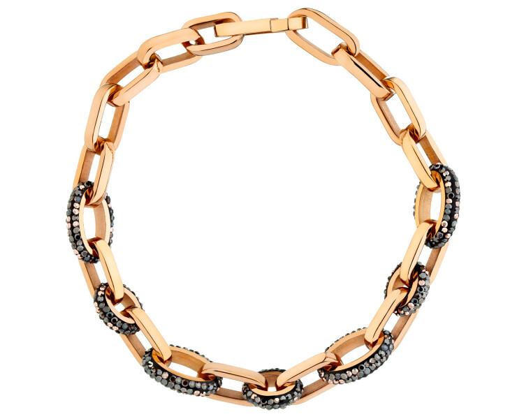 Bransoletka ze stali szlachetnej z markasytami