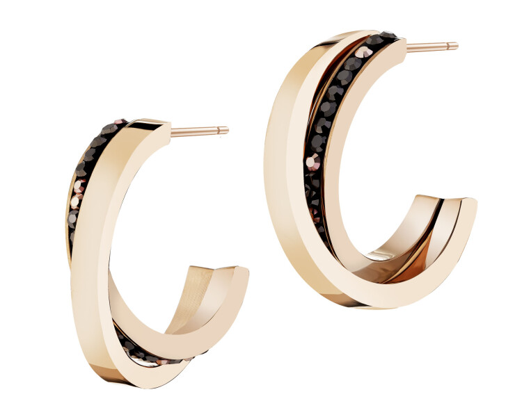 Kolczyki ze stali szlachetnej z markasytami