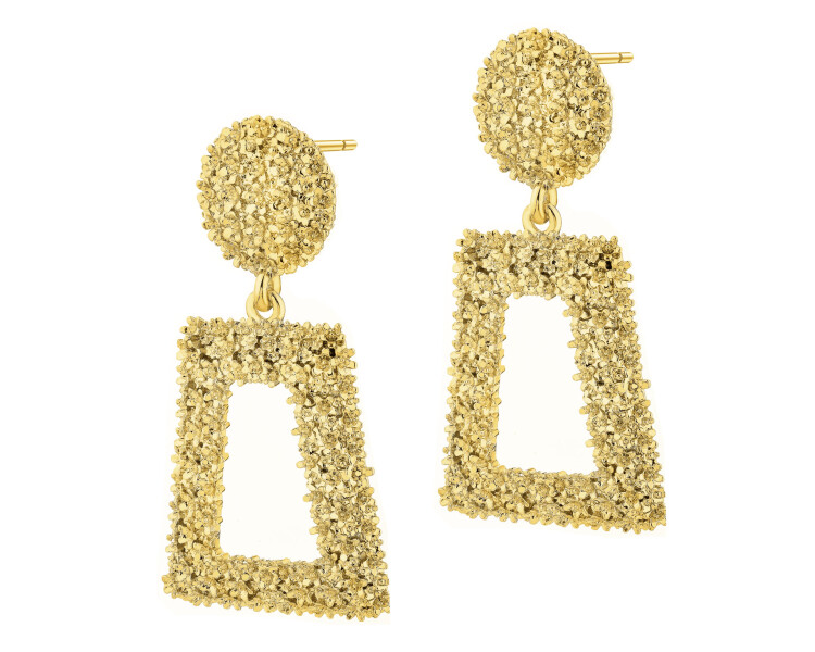 Kolczyki z mosiądzu pozłacane