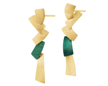 Kolczyki z brązu pozłacane