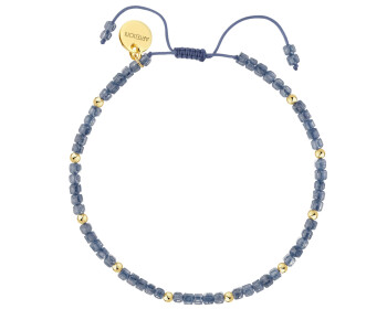 Bransoletka z mosiądzu pozłacana z cyrkoniami