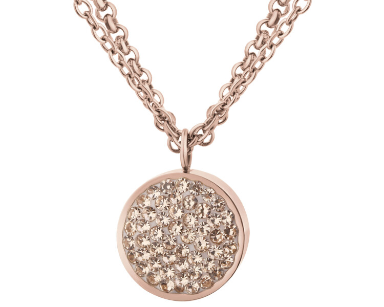 Naszyjnik ze stali szlachetnej z kryształami