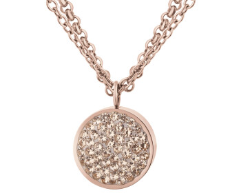 Naszyjnik ze stali szlachetnej z kryształami