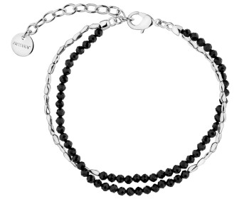 Bransoletka z mosiądzu rodowana ze spinelami