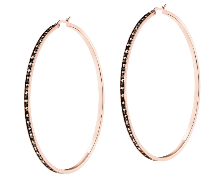 Kolczyki ze stali szlachetnej z markasytami - koło