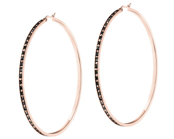 Kolczyki ze stali szlachetnej z markasytami - koło