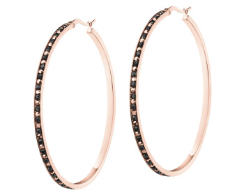 Kolczyki ze stali szlachetnej z markasytami - koło