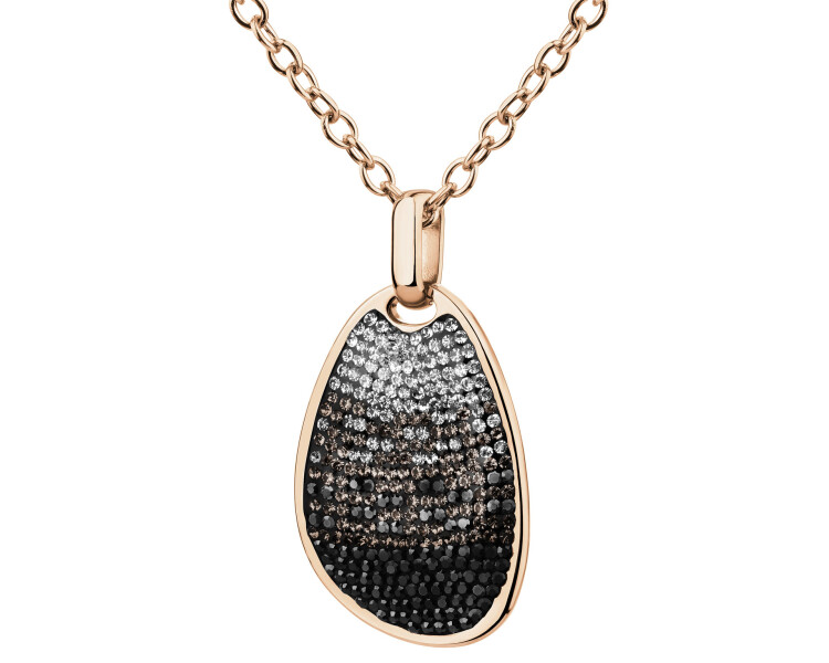 Naszyjnik ze stali szlachetnej z kryształami