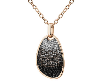 Naszyjnik ze stali szlachetnej z kryształami