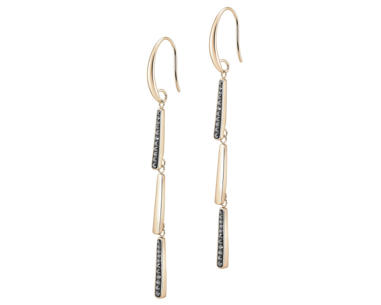 Kolczyki ze stali szlachetnej z kryształami
